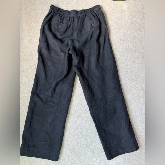 J. Crew Harbor pant in linen, black, size XS extra small - Picture 5 of 7